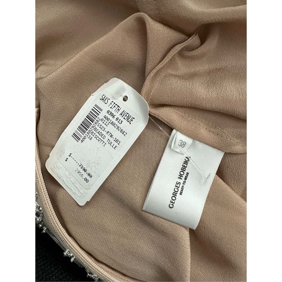 GEORGES HOBEIKA Square Neck Beaded Tulle Gown $7950 - Picture 12 of 13